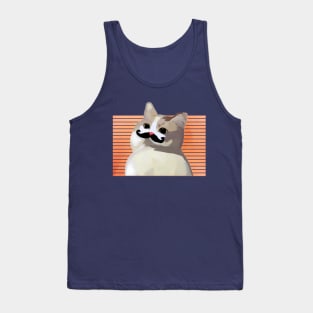 cat with mustache Tank Top